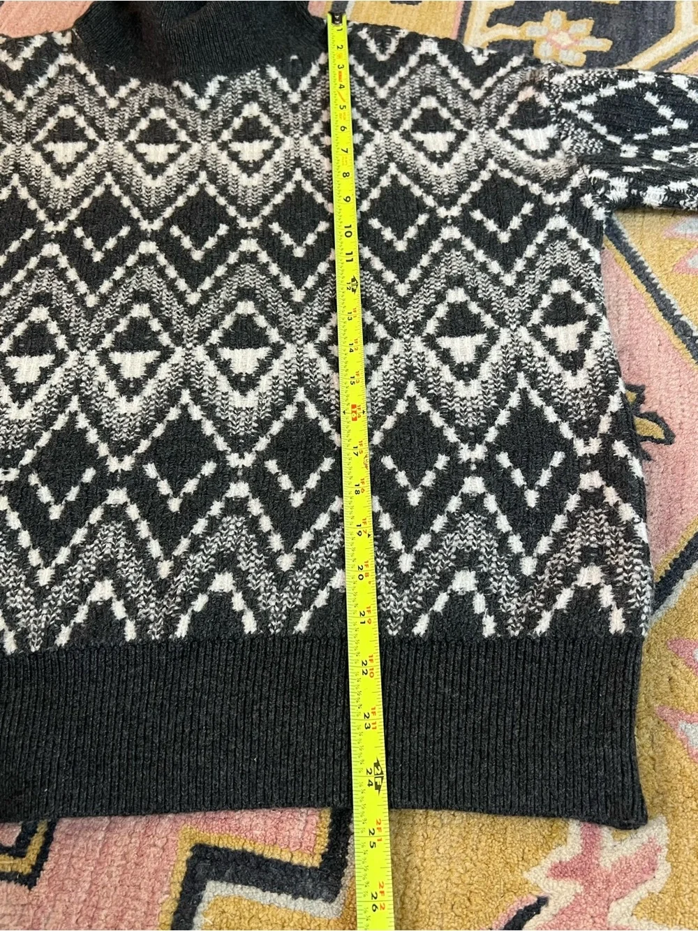 NWOT Varley Ida Relaxed Fairisle Roll-Neck Sweater